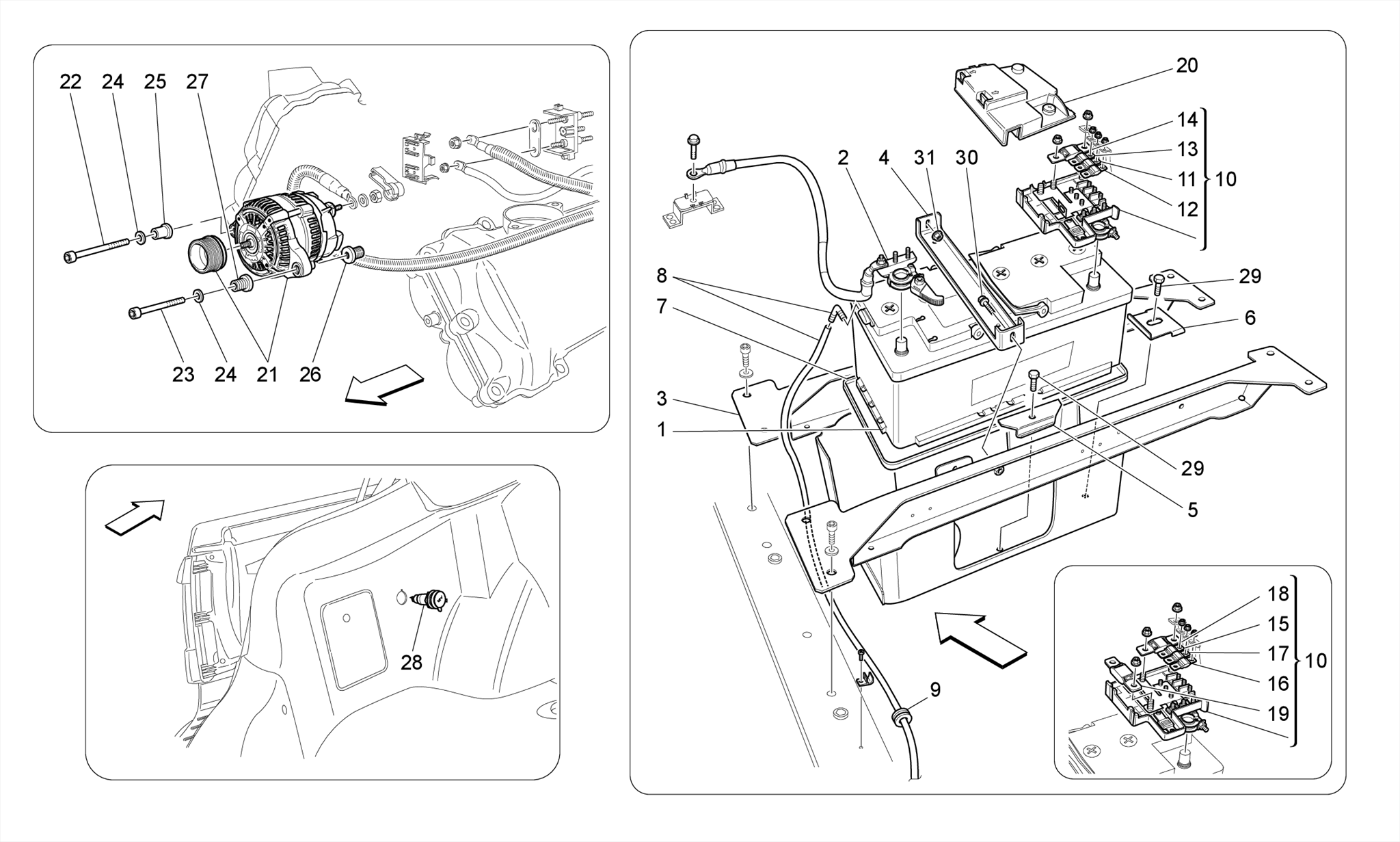 SECURING PARTS FOR ENGINE