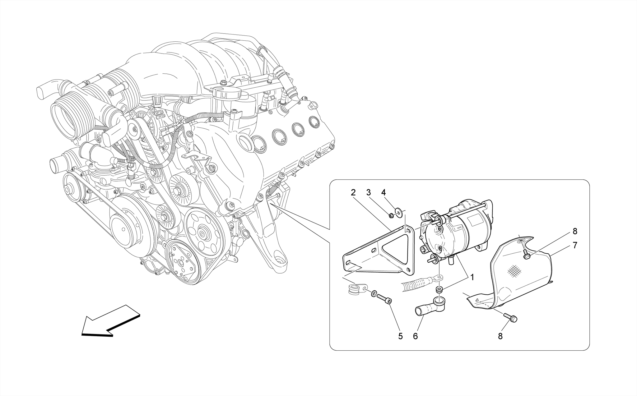 SECURING PARTS FOR ENGINE