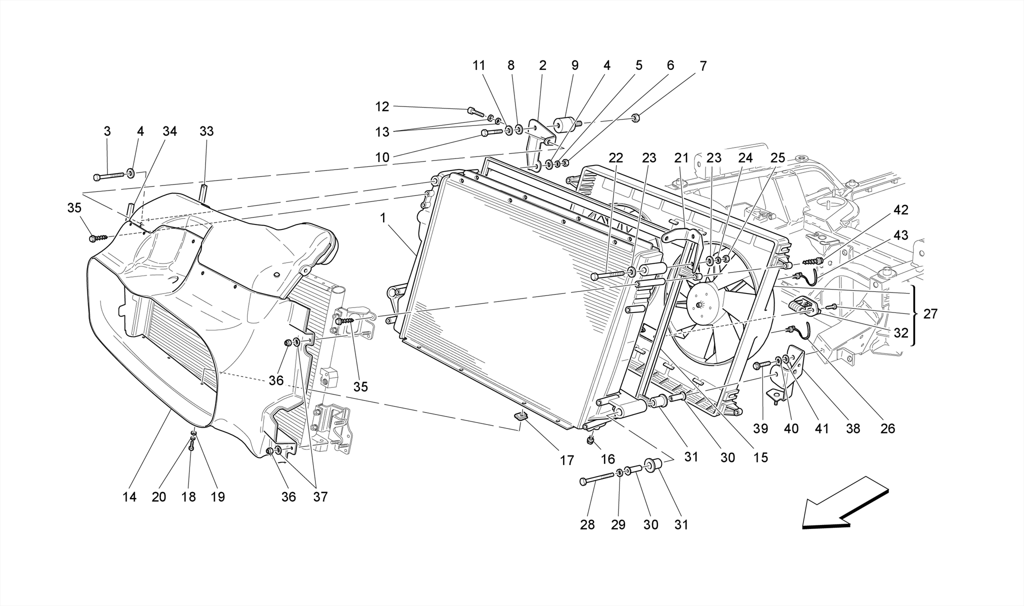 145.03.00-CHARGE AIR COOLER LEFT