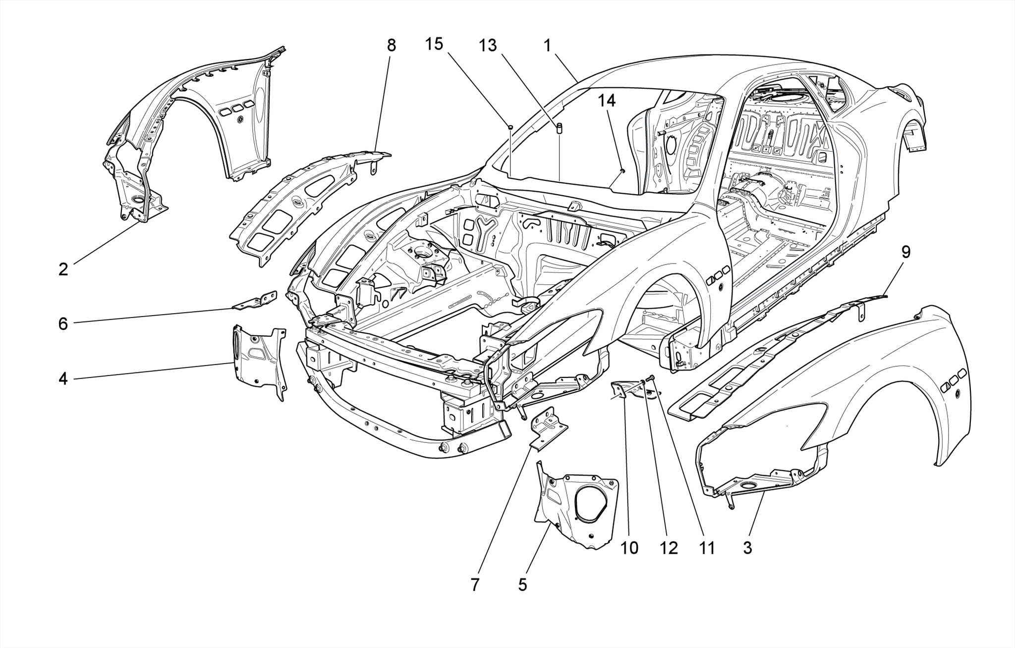 807.05.00-BUMPER, COMPLETE CARBON
