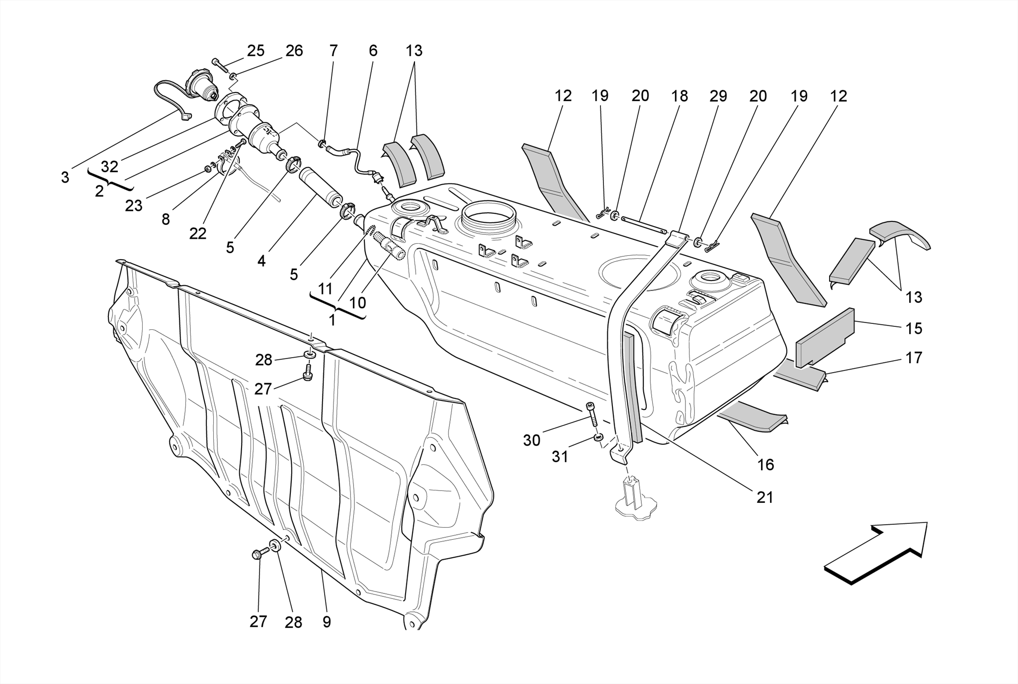 857.11.00-THREE-POINT SAFETY BELT REAR