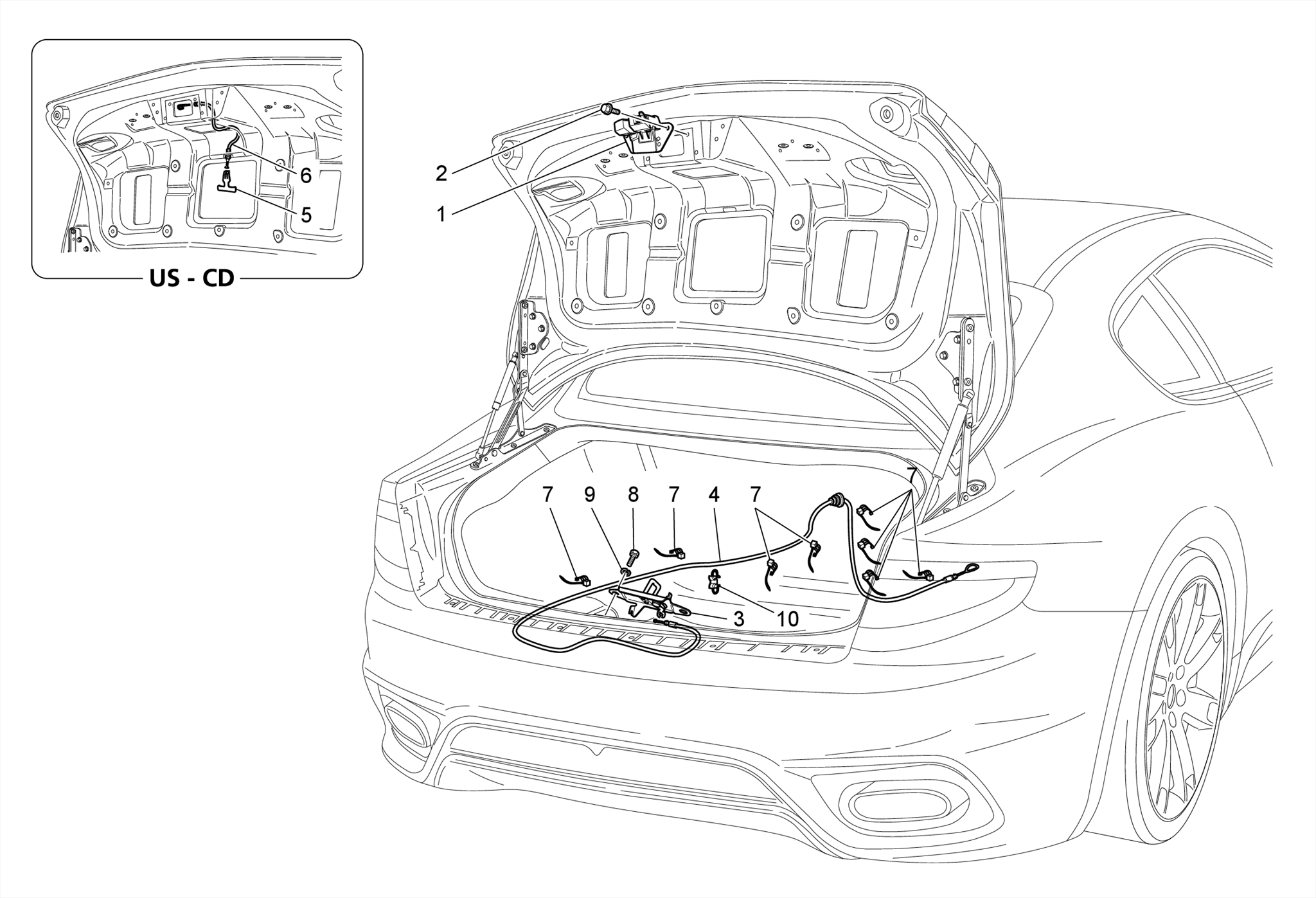 972.03.00-CABLE SET FOR TAILGATE