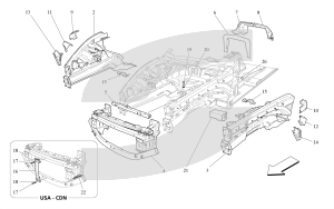 807.08.00-BUMPER, COMPLETE REAR CARBON